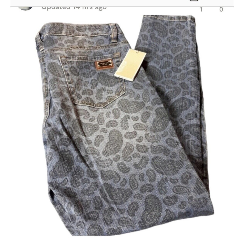 NWT Michael Kors Paisley Print Skinny Jeans Size 10